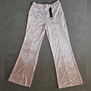 Lularoe Adele Velvet Flare Pants in Light Pink